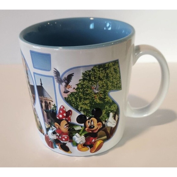 Disneyland Resort Paris Official Mickey & Minnie Mouse Extra Large 3D Mug White - Picture 7 of 8
